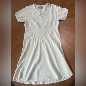 Goddess Gear Collard Cottage Core dress natural fibers light sage green size S